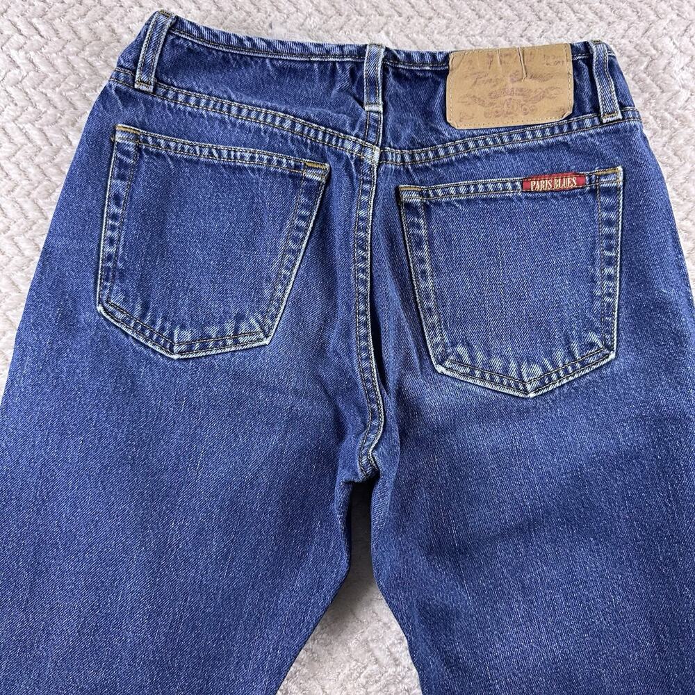 Vintage‎ 90s Paris Blues Women’s Mid Rise Flare Leg Jeans Size 7 Button Fly - Picture 13 of 16